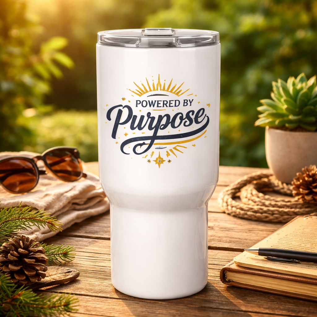 Travel mug with a handle